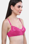 Maroon Clothing Double Layered Non Wired Medium Coverage Lace Bra (Pack of 2) - Multicolor — thumbnail 3